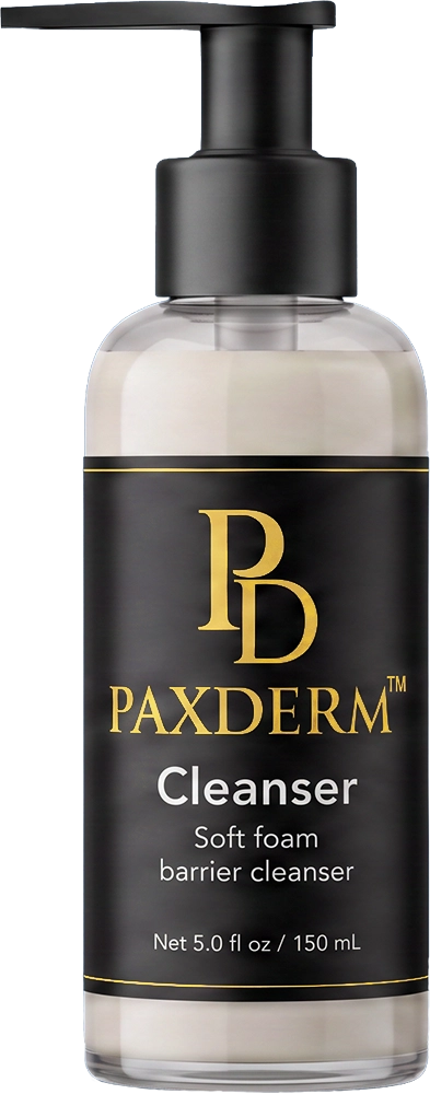 PaxDerm Cleanser, 150 mL flint glass bottle with pump